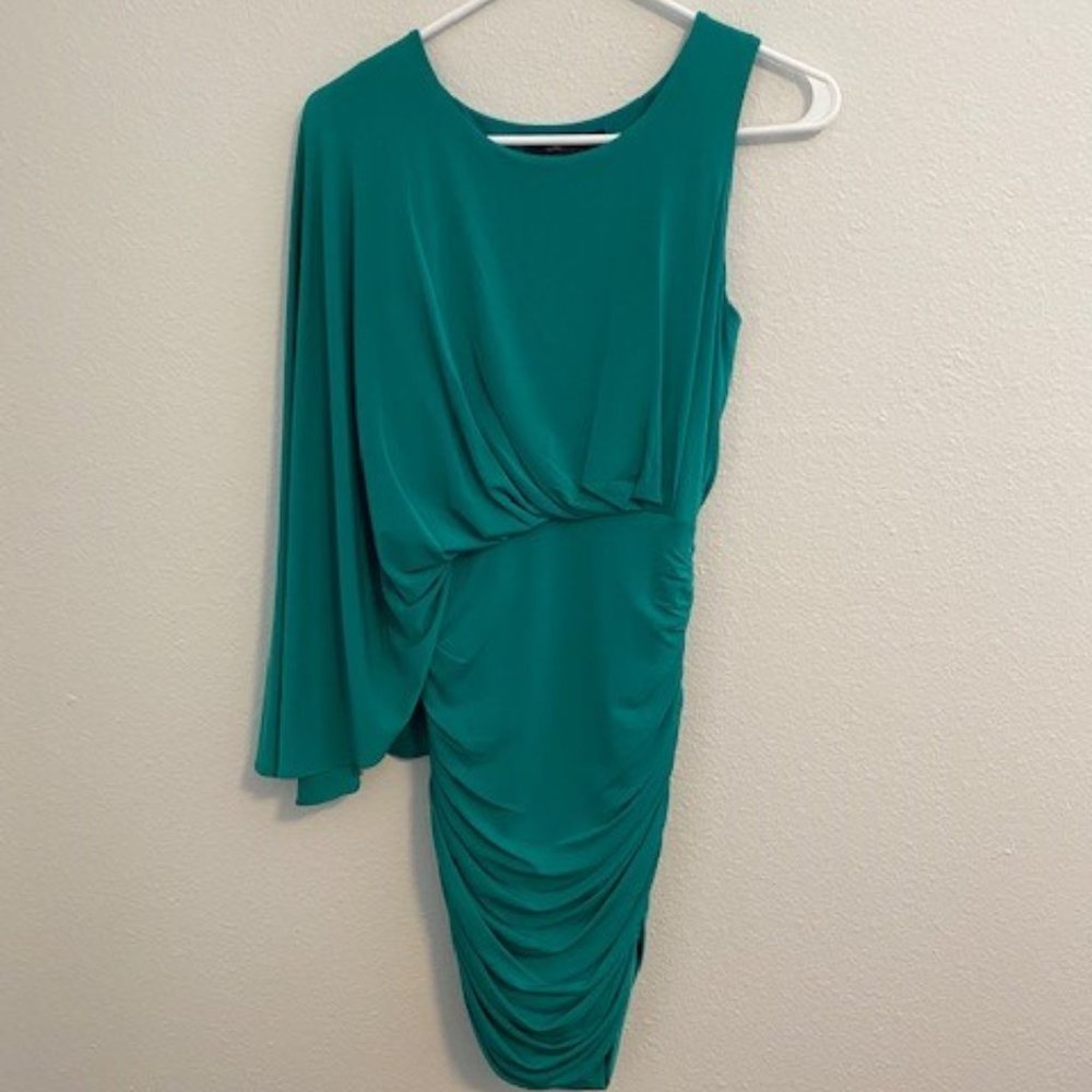 BCBG MaxAzria One-shoulder Venus Dress - Teal